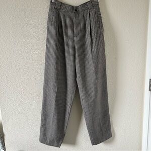 VTG Collectable Gold Giorgio Sant Angelo Pure Wool Trousers Sz 8 Houndstooth